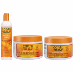 Cantu Shea Butter Curl Activator Cream, Leave-In Conditiioning Cream And Coconut Curling Cream Combo (Ste Of 3)