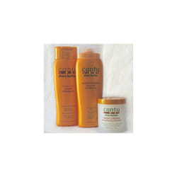 Cantu Shea Butter (Set Of 3) Moisturizing Shampoo, Rinse Out Conditioner, Strengthening Treatment.