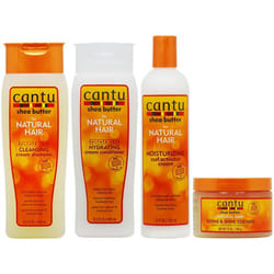 Cantu (Set Of 4) Cream Shampoo, Hydrating Conditioner 13.5Oz, Curl Activator Cream, Define & Shine Custard 12Oz