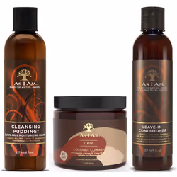 As I Am Cleansing Pudding 237Ml, Coconut Cowash 454G & Leave In Conditioner 237Ml (Set Of 3)