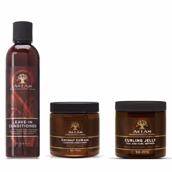 As I Am Naturally Coconut Cowash 16Oz, Leave-In Conditioner 8Oz, Curling Jelly 8Oz (Set Of 3)