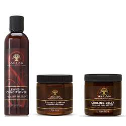 As I Am Naturally Coconut Cowash 16Oz, Leave-In Conditioner 8Oz, Curling Jelly 8Oz (Set Of 3)