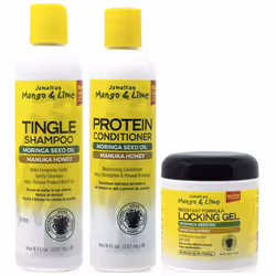 Jamaican Mango & Lime Itch Grow Spray 8Oz With Shampoo 8Oz & Locking Gel 6Oz (Set Of 3)