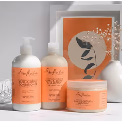 Shea Moisture Coconut Hibiscus Curl & Shine Shampoo, Conditioner, Smoothie (Set Of 3)