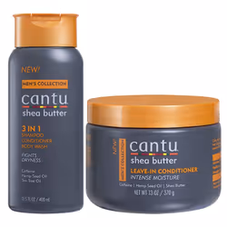 Cantu Mens 3-In-1Shampoo Conditioner Bodywash 400Ml & Leave In Conditioner 370G (Set Of 2)