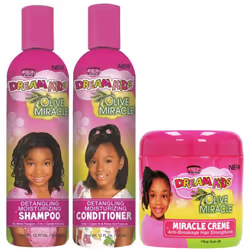 African Pride Dream Kids Detangling Shampoo And Conditioner With Miracle Crme (Set Of 3)