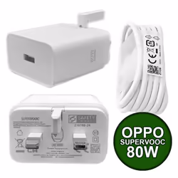 Official Oppo SuperVooc 80W Adapter UK Charger VCB8JAYH Plug Head USB C Cable