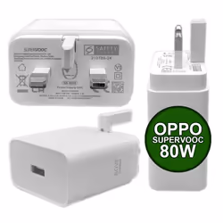 Official Oppo SuperVooc 80W Adapter UK Charger VCB8JAYH Plug Head USB C Cable