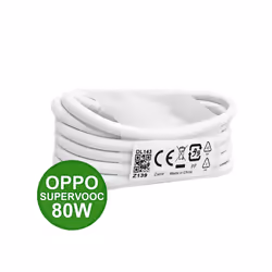 Official Oppo SuperVooc 80W Adapter UK Charger VCB8JAYH Plug Head USB C Cable