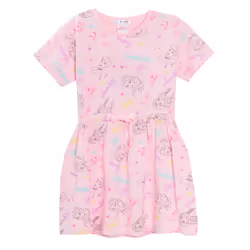 Disney Princess Dress Girls Sundress Short Sleeved Cotton T-Shirt Tunic Dress - 2-3 Years