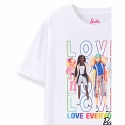 Barbie Short Sleeved T-Shirt (Womens White) - Small