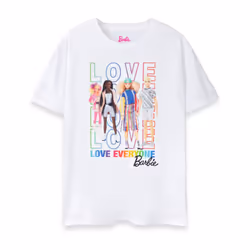 Barbie Short Sleeved T-Shirt (Womens White) - Large