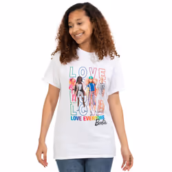 Barbie Short Sleeved T-Shirt (Womens White) - XX-Large