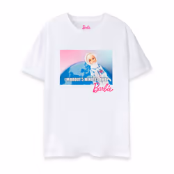 Barbie Short Sleeved T-Shirt (Womens White) - Large