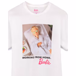 Barbie Short Sleeved T-Shirt (Womens White) - Small