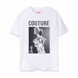 Barbie Short Sleeved T-Shirt (Womens White) - X-Large