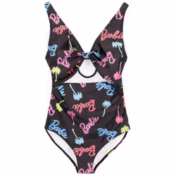 Barbie 1 Piece Swimming Costume (Womens Multicoloured) - Large