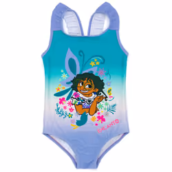 Disney Encanto 1 Piece Swimming Costume (Girls Blue) - 5-6 Years