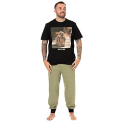 Star Wars Short Sleeve Long Leg Pyjama Set (Mens Black) - Small