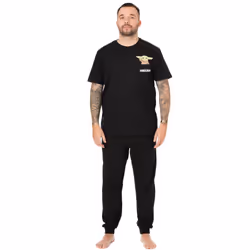 Star Wars Short Sleeve Long Leg Pyjama Set (Mens Black) - Small