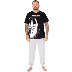 Star Wars Short Sleeve Long Leg Pyjama Set (Mens Black) - Medium