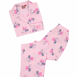 Disney Short Sleeve Long Leg Pyjama Set (Girls Pink) - 8-9 Years