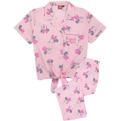 Disney Short Sleeve Long Leg Pyjama Set (Girls Pink) - 9-10 Years