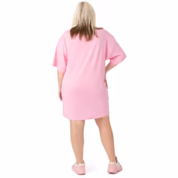 Barbie Short Sleeve Skater Dress (Womens Pink) - Medium
