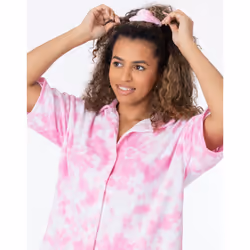 Barbie 3 Piece Towelling Co-ord (Womens Pink) - Large
