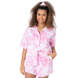 Barbie 3 Piece Towelling Co-ord (Womens Pink) - X-Large