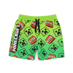 Minecraft Swim Shorts (Boys Green) - 9-10 Years
