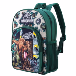 Jurassic World Kids Premium Backpack Rucksack Travel Bag, Multicolour