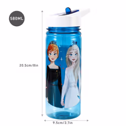 Frozen 580ml Water Bottle Made of Durable Tritan Reusable BPA Free