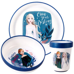 Frozen 3pcs Bicolor Set Plate, Bowl & Tumbler, BPA Free