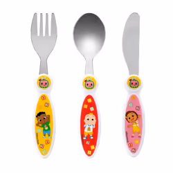 Cocomelon Children's Kids 3pcs Cutlery Set