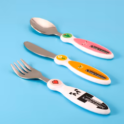 Minecraft Girl Children's Kids 3pcs Cutlery Set