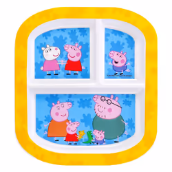 Peppa Pig 3 Section Childrens Divided Breakfast Lunch Dinner Plate