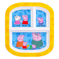Peppa Pig 3 Section Childrens Divided Breakfast Lunch Dinner Plate