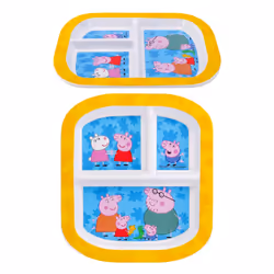 Peppa Pig 3 Section Childrens Divided Breakfast Lunch Dinner Plate