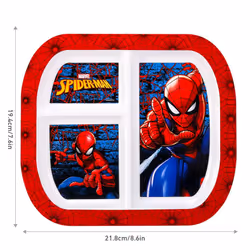 Spiderman 3 Section Childrens Divided Breakfast Lunch Dinner Plate