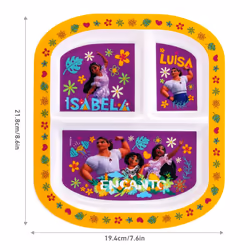 Encanto 3 Section Childrens Divided Breakfast Lunch Dinner Plate