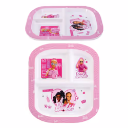Barbie 3 Section Childrens Divided Breakfast Lunch Dinner Plate
