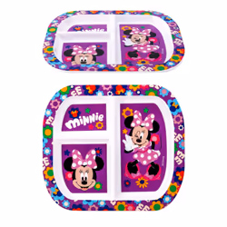 Minnie Mouse 3 Section Childrens Divided Breakfast Lunch Dinner Plate