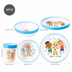Cocomelon Kids 6 Piece Dinner Set - Plate/Bowl/Cup/Knife/Fork/Spoon