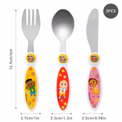 Cocomelon Kids 6 Piece Dinner Set - Plate/Bowl/Cup/Knife/Fork/Spoon