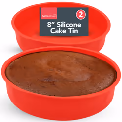 2pk Silicone Cake Moulds for Baking|8 In Cake Tin Round Silicone Mould