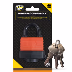 40mm Weatherproof Padlock with Key - 2 x 40mm