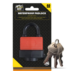 40mm Weatherproof Padlock with Key - 2 x 40mm
