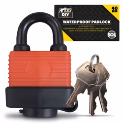 40mm Weatherproof Padlock with Key - 2 x 40mm