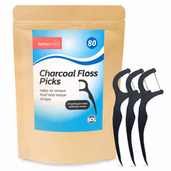80 Charcoal Dental Floss Sticks Interdental Tooth Harp Teeth Oral Care